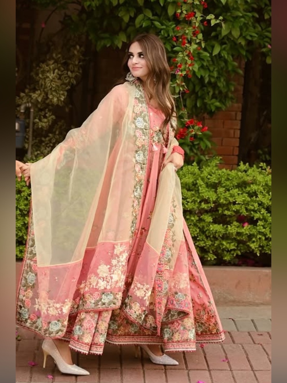 HUSSAIN REHAR PAKISTANI DESIGNER EMBROIDERED DRESS INDIAN 3 PIECE